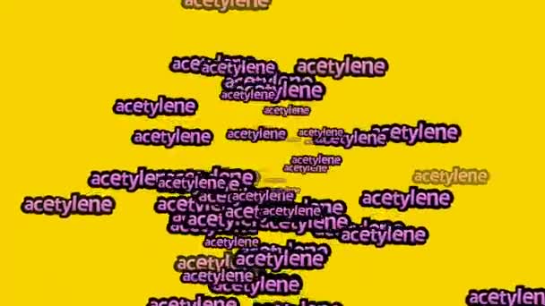 动画视频 黄色背景上带有 Acetylene — 图库视频影像