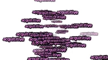 Beyaz arkaplanda AQUITITIVE sözleriyle dağılmış animasyon videosu