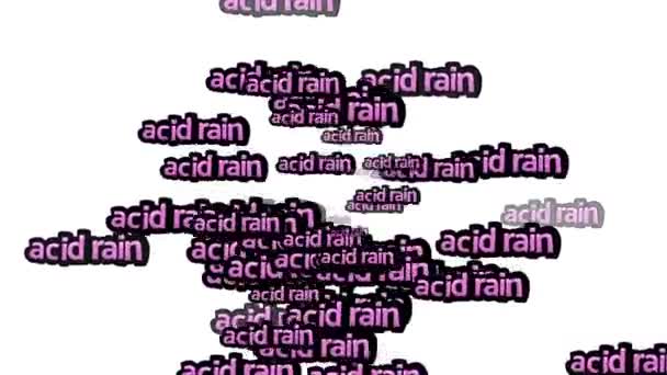 Vídeo Animado Repartido Con Las Palabras Acid Rain Sobre Fondo — Vídeo de stock