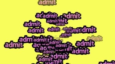 Sarı arka planda ADMIT sözleriyle dağılmış animasyon videosu