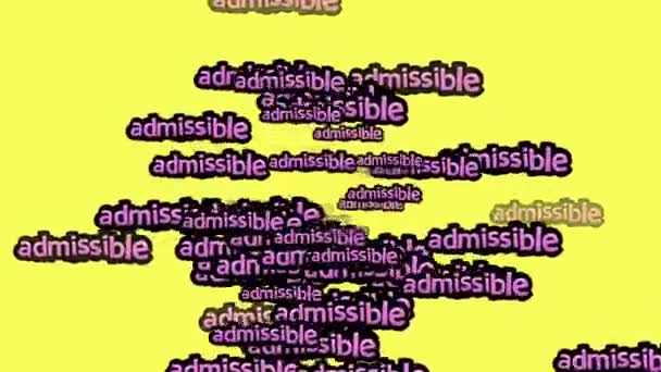 黄色い背景に Admisble という言葉が散りばめられた動画 — ストック動画