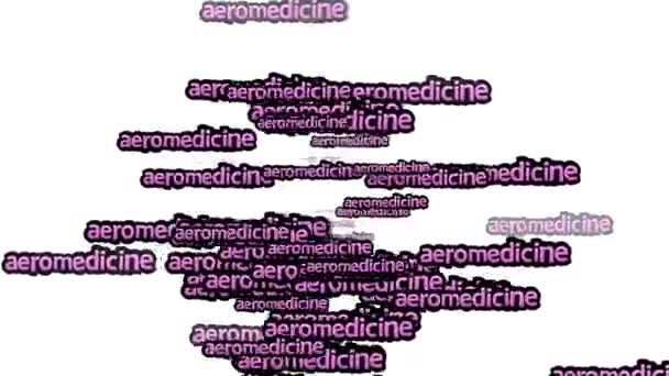 白い背景に Aerosil Medicine という言葉が散りばめられたアニメーションビデオ — ストック動画