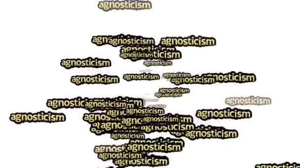 白い背景に Agnoticism という言葉が散在した動画 — ストック動画
