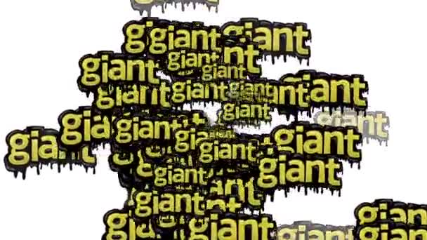 Animiertes Video Mit Den Worten Giant Auf Weißem Hintergrund — Stockvideo