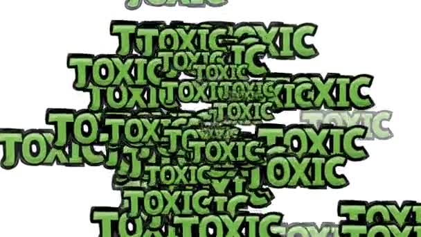 Animiertes Video Mit Den Worten Toxic Auf Weißem Hintergrund — Stockvideo
