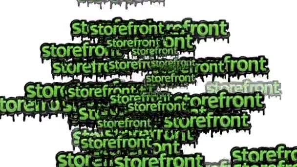 白い背景に Storefront という言葉が散りばめられた動画 — ストック動画