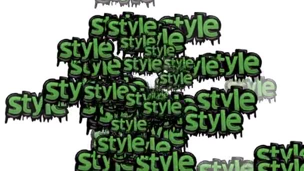 白い背景に Style という言葉を散りばめた動画 — ストック動画
