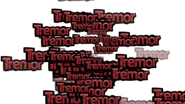 Animated Video Scattered Words Tremor White Background — Stock Video