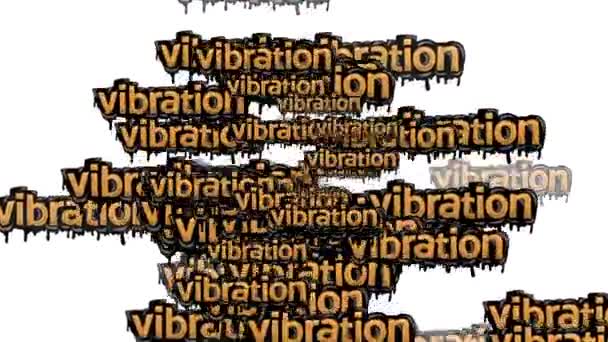 Geanimeerde Video Verspreid Met Woorden Vibration Een Witte Achtergrond — Stockvideo