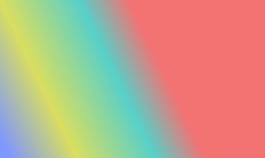 Basit Cyan tasarımı, kırmızı, sarı ve mavi gradyan renk çizimi çok havalı