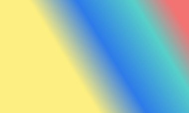 Basit Cyan tasarımı, kırmızı, sarı ve mavi gradyan renk çizimi çok havalı