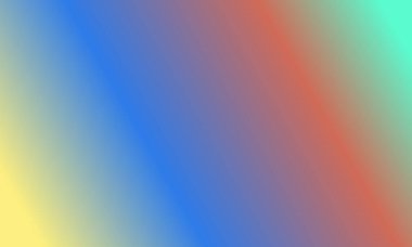 Basit Cyan tasarımı, kırmızı, sarı ve mavi gradyan renk çizimi çok havalı