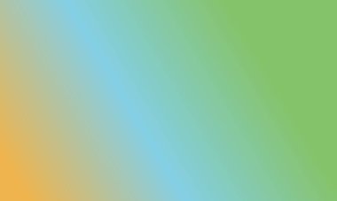 Basit yeşil, sarı ve mavi gradyan renk çizimi arka planı tasarla.