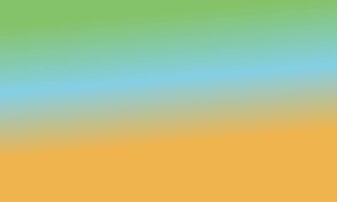 Basit yeşil, sarı ve mavi gradyan renk çizimi arka planı tasarla.