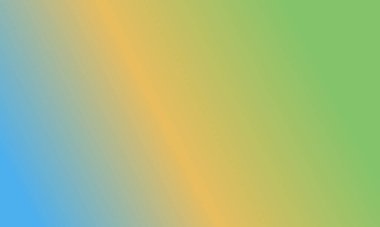 Basit yeşil, sarı ve mavi gradyan renk çizimi arka planı tasarla.