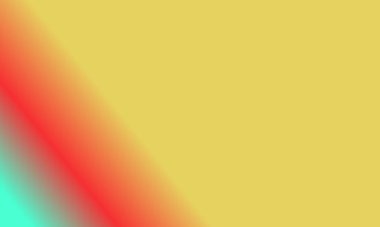 Basit bir cyan, kırmızı ve sarı gradyan renk çizimi tasarla.