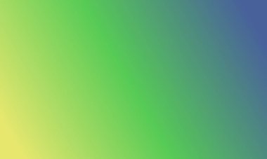 Basit sarı, yeşil ve lacivert gradyan renk çizimi tasarla. Çok havalı.