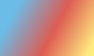 Basit bir pastel sarı, mavi ve kırmızı gradyan renk çizimi tasarla.