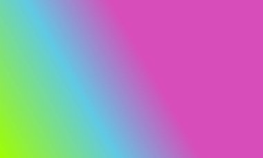 Basit bir fosforlu yeşil, mavi ve pembe gradyan renk çizimi tasarla.