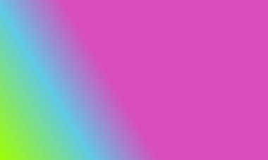 Basit bir fosforlu yeşil, mavi ve pembe gradyan renk çizimi tasarla.