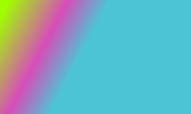 Basit bir fosforlu yeşil, mavi ve pembe gradyan renk çizimi tasarla.