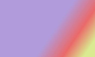 Basit bir mor pastel, sarı ve kırmızı gradyan renk çizimi tasarla. Çok havalı.