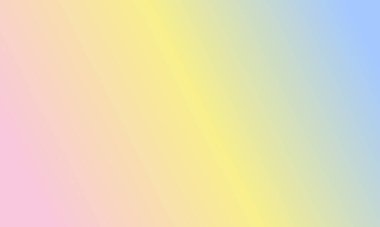 Basit pembe pastel, sarı ve mavi gradyan renk çizimi. Çok güzel.