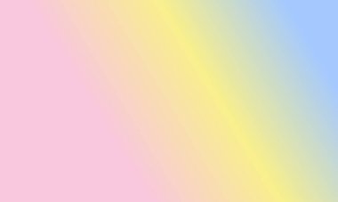 Basit pembe pastel, sarı ve mavi gradyan renk çizimi. Çok güzel.