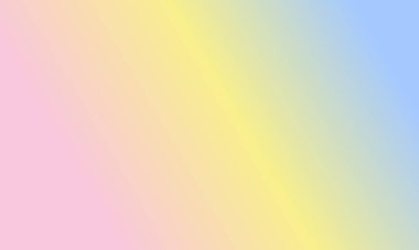 Basit pembe pastel, sarı ve mavi gradyan renk çizimi. Çok güzel.