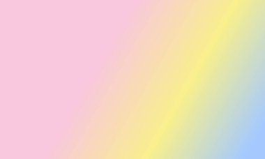 Basit pembe pastel, sarı ve mavi gradyan renk çizimi. Çok güzel.