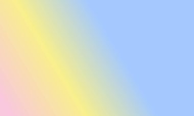 Basit pembe pastel, sarı ve mavi gradyan renk çizimi. Çok güzel.