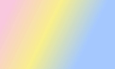 Basit pembe pastel, sarı ve mavi gradyan renk çizimi. Çok güzel.