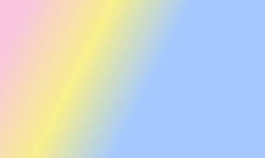 Basit pembe pastel, sarı ve mavi gradyan renk çizimi. Çok güzel.