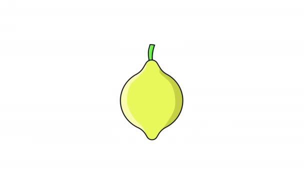 Vídeo Animado Logotipo Forma Limão — Vídeo de Stock
