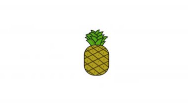 Ananas şekilli logonun animasyon videosu
