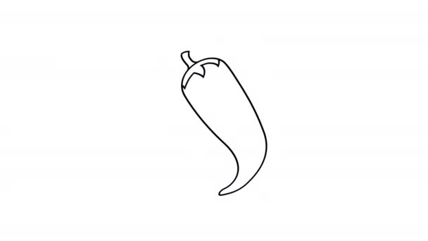 Desenho Animado Uma Forma Chili Movimento — Vídeo de Stock