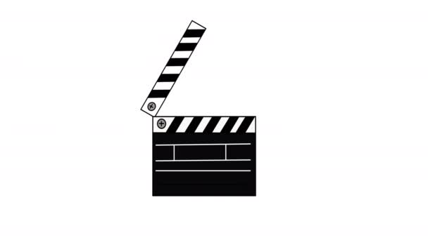 Vídeo Animado Uma Tábua Palmas Fundo Branco Qualidade Vídeo — Vídeo de Stock