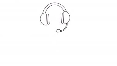 Kulaklık logosunun animasyon videosu