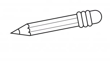 Hareket eden bir kalem çiziminin canlandırılmış videosu