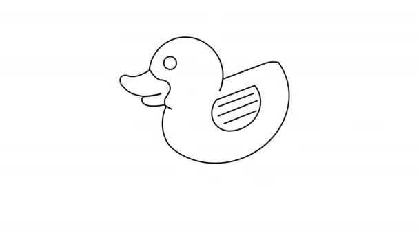 玩具鸭草图的动画视频 — 图库视频影像