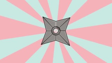 Dönen arkaplan ile shuriken animasyonu