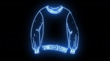 Parlak neon efektli süveter simgesi