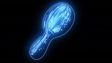 Maracas müzik aleti simgesi parlayan neon etkisi