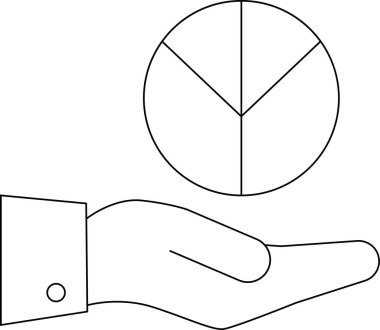 Beyaz arkaplanı ve siyah çizgileri olan barış simgesi taşıyan el simgesi.