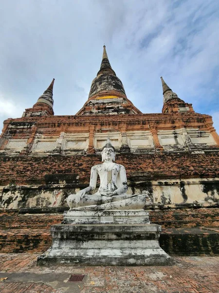 Wat Yai Chaimongkol Hat Einen Chedi Chaimongkol Und Gibt Viele — Stockfoto