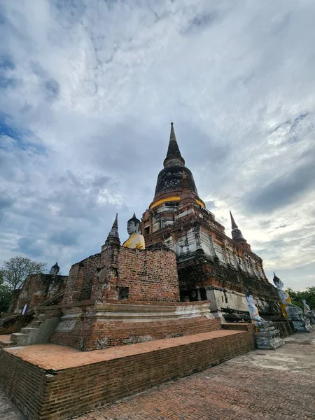 Wat Yai Chaimongkol Korábbi Nevén Wat Kaeo Van Egy Nagy — Stock Fotó