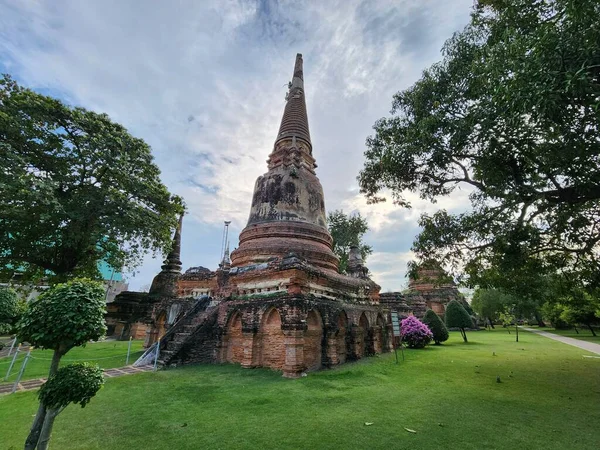 Wat Yai Chaimongkol Anteriormente Conhecido Como Wat Kaeo Pagode Grande — Fotografia de Stock