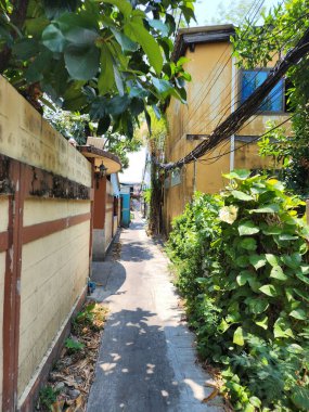 Evler, insanlar sık sokaklar boyunca topluluklar halinde yaşarlar ve açık bir günde uzun yollar vardır. Arabalar giremez..