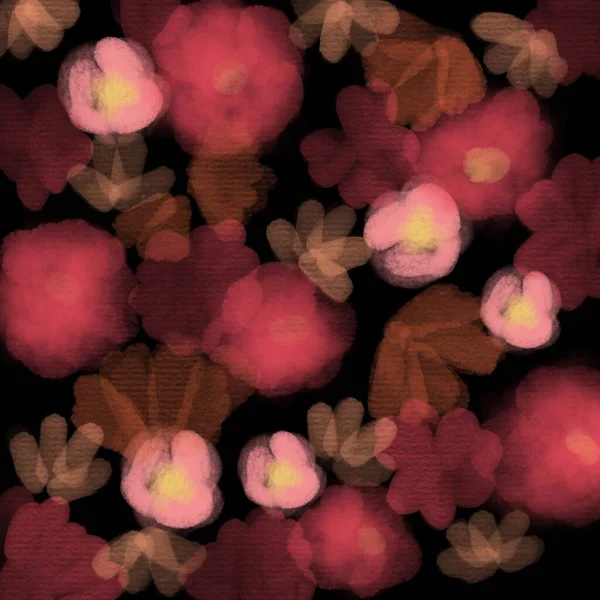 Kwiatowy Wzór Kompozycja Kwiatowa Jasne Delikatne Kwiaty Pąki Kwiatowe Pięknym — Zdjęcie stockowe