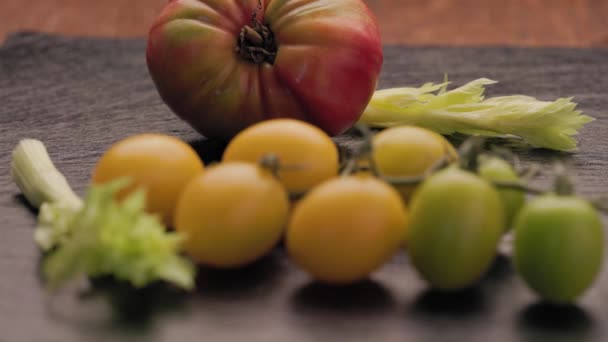 Home Καλλιεργούνται Ντομάτα Κήπο Στο Επίκεντρο Περιβάλλεται Από Άλλα Λαχανικά — Αρχείο Βίντεο